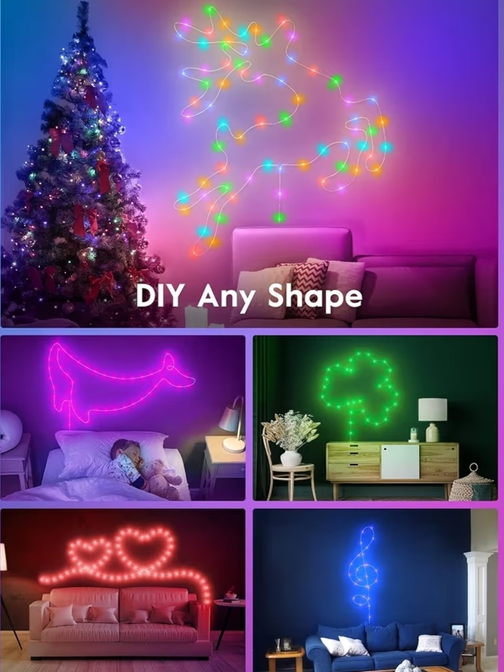 Multicolor LED Fairy String Lights with Remote - Picture 2 of 9